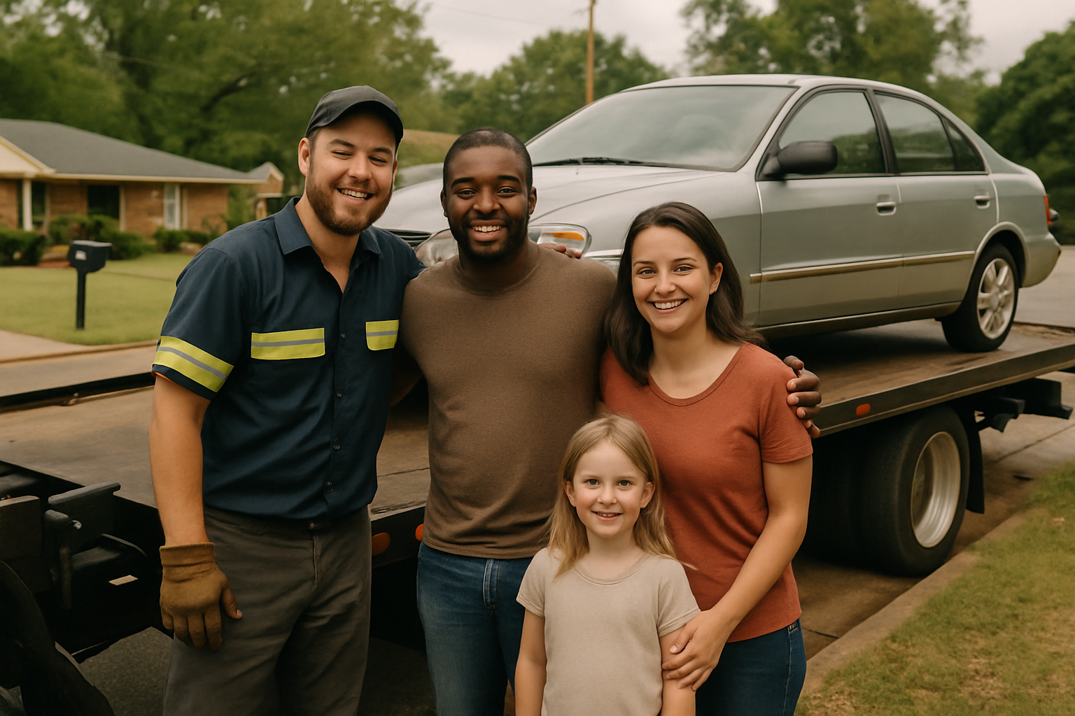 Vehicle donation moment in Warner Robins